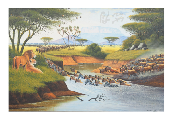 “Traversée des gnous - Zèbres”