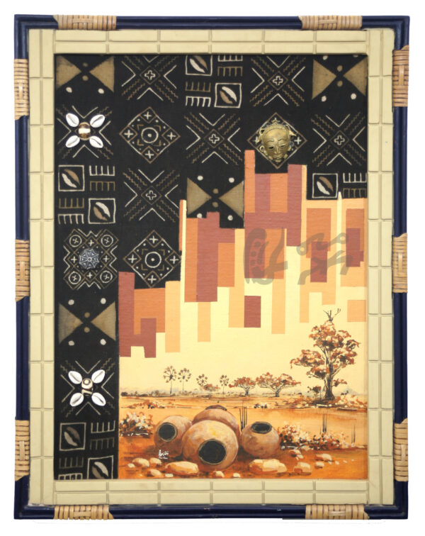 “Venus - Bogolan découpé - Paysage africain 2”