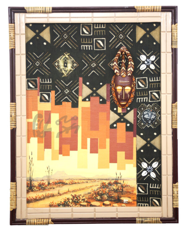 “Venus - Bogolan découpé - Paysage africain 3”